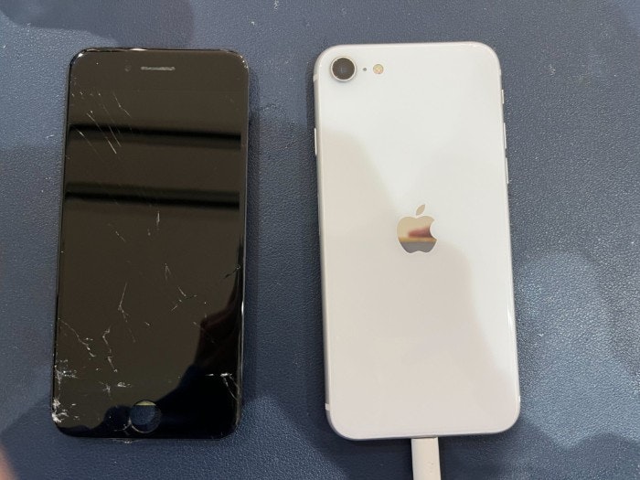 あいふぉん　アイフォン　iPhone SE2　画面に線　表示不良　画面真っ暗　音はする　タッチがきかない　画面　修理　交換