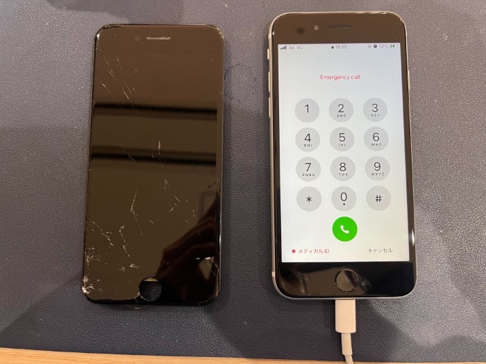 あいふぉん　アイフォン　iPhone SE2　画面に線　表示不良　画面真っ暗　音はする　タッチがきかない　画面　修理　交換