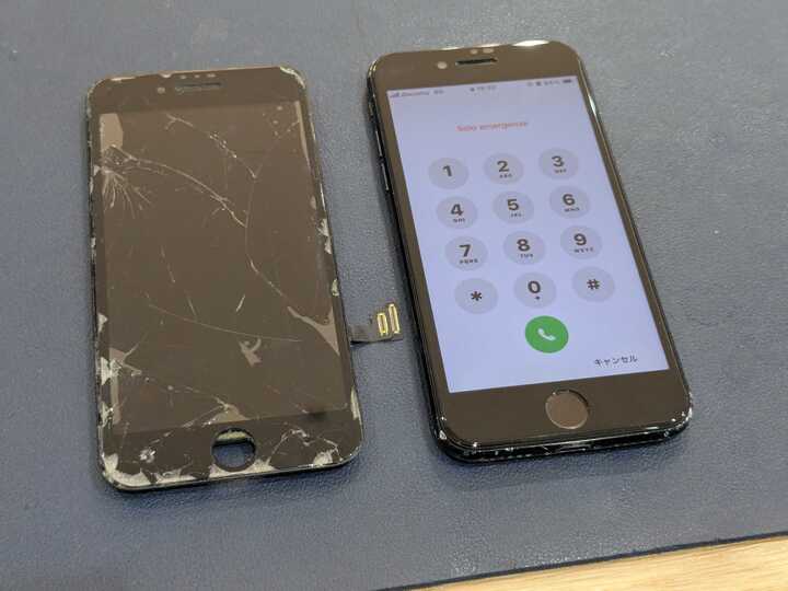 春日井】iPhone SE（第2世代）の画面交換を実施しました！画面割れ修理