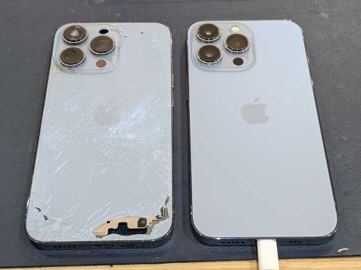 豊田市】iPhone13 Proの背面交換修理を行いました！背面ガラス割れも