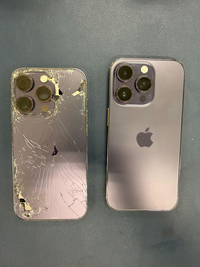 iPhone 14 pro 背面ガラス割れ 【イオン春日井店】