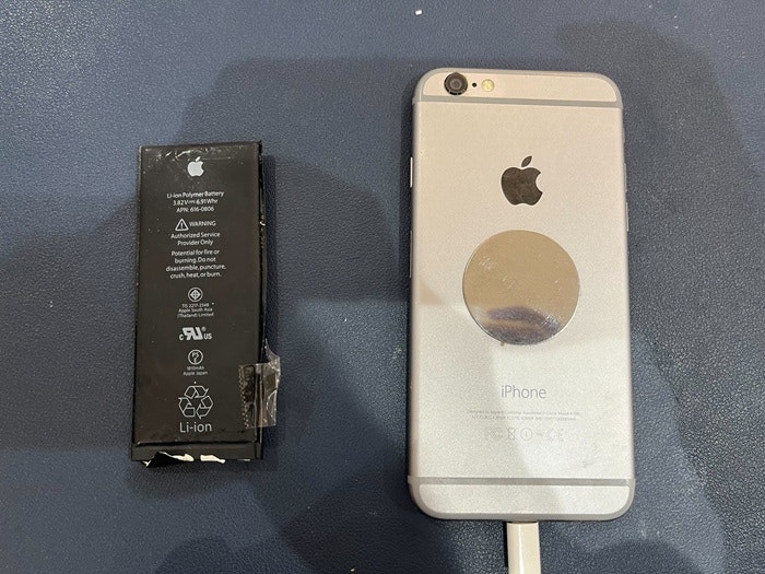 あいふぉん　アイフォン　iPhone6　ばってりー　バッテリー　充電減り早い　サービス表記　経年劣化　本体熱い　熱もってる　交換　修理