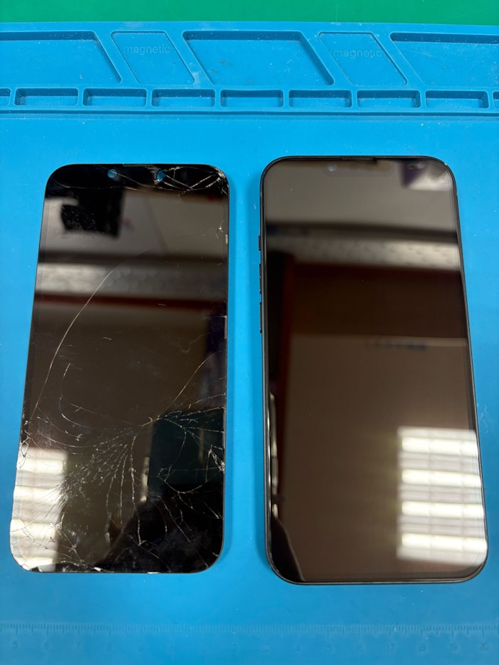 iPhone画面修理　割れた　タッチ出来ない