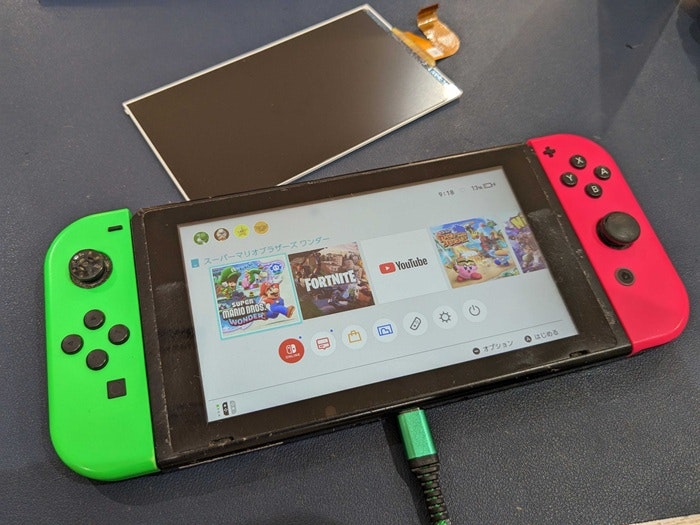 switch 画面修理 液晶 液晶交換 表示おかしい