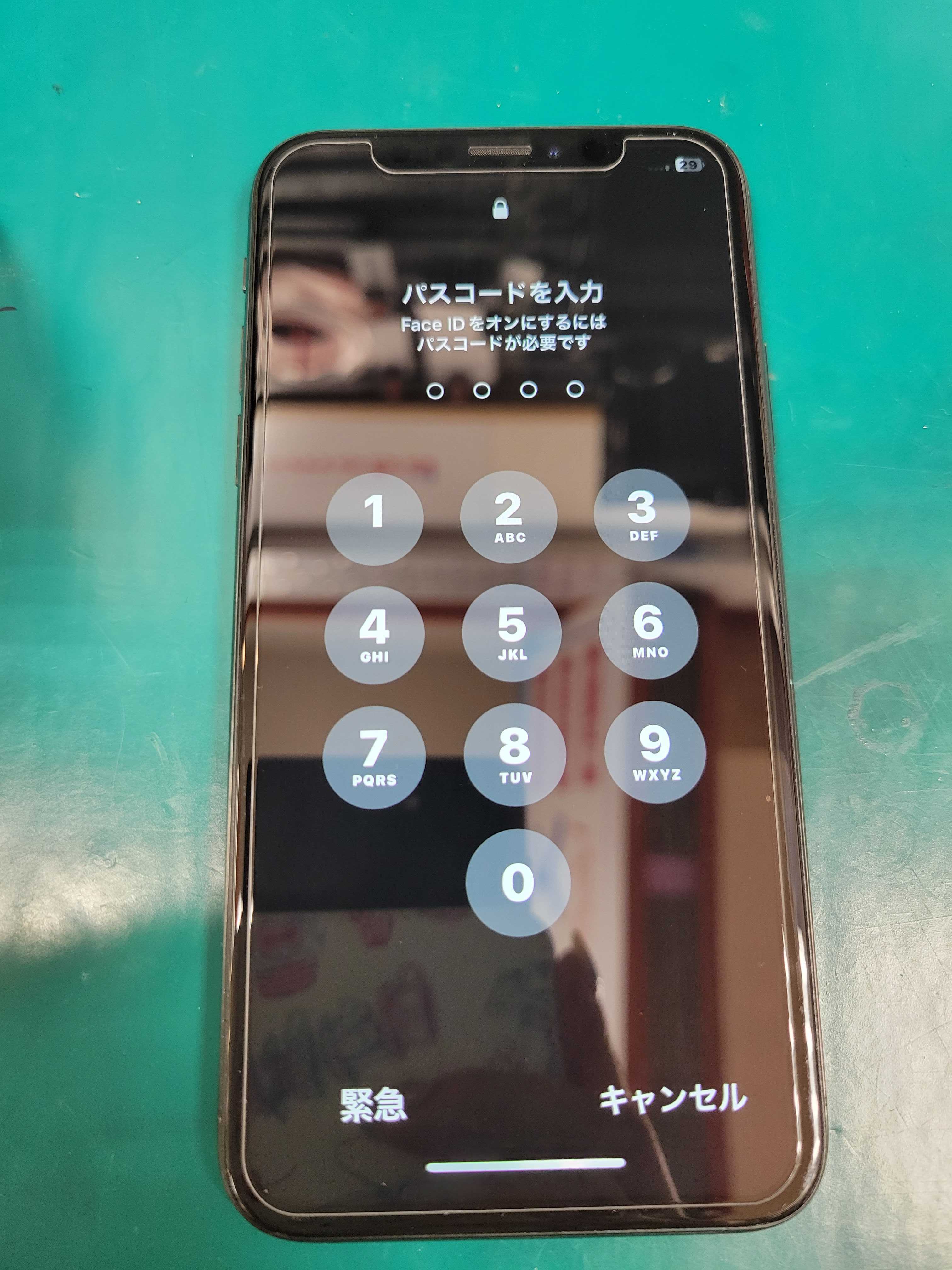 iPhoneXS 液晶不良 液漏れ 横線 豊橋市
