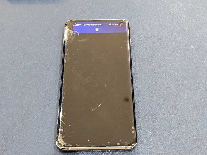 ぎゃらくしー ギャラクシー Galaxy S10 表示不良 液晶もれ 落下 ひびわれ ゴーストタッチ 勝手に動く 画面真っ暗 修理