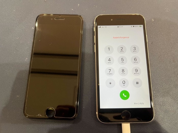 あいふぉん アイフォン iPhone SE2 画面に線 表示不良 画面真っ暗 音はする タッチがきかない 画面 修理 交換