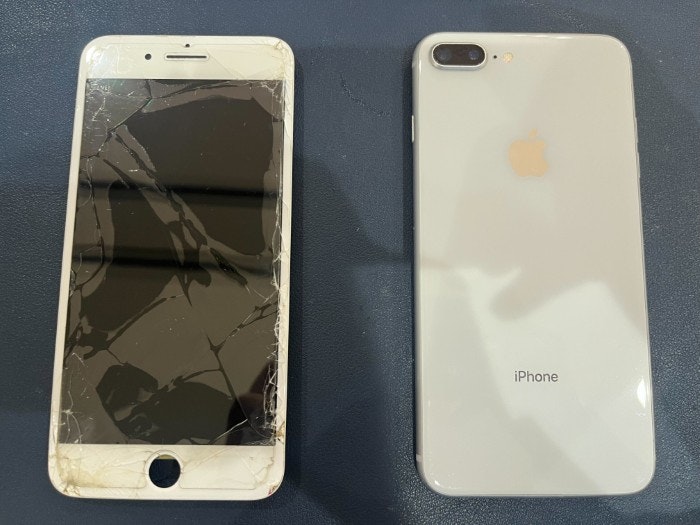 あいふぉん　アイフォン　iPhone　７Plus　画面に線　表示不良　画面真っ暗　音はする　タッチがきかない　画面　修理　交換