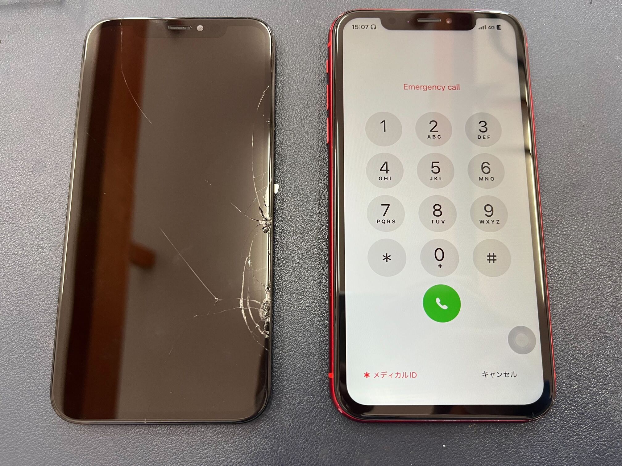 iPhone 8 64GB 画面割れあり iphone8の画面割れ修理を行いました！画面が割れたまま使用し