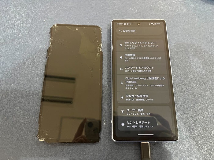 Pixel7a 画面修理　画面交換　液晶修理　電源不良　起動不良