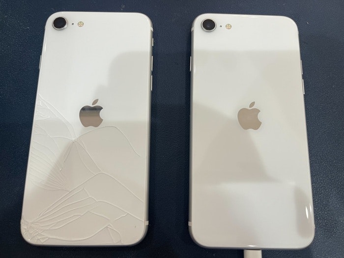 あいふぉん　アイフォン　iPhone SE2　背面割れ 背面 バックガラス　経年劣化　交換　修理
