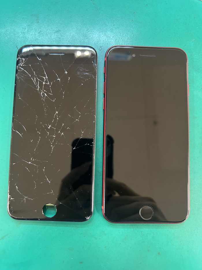 iPhoneSE2 ガラスが割れた 画面交換 【イオン春日井店】