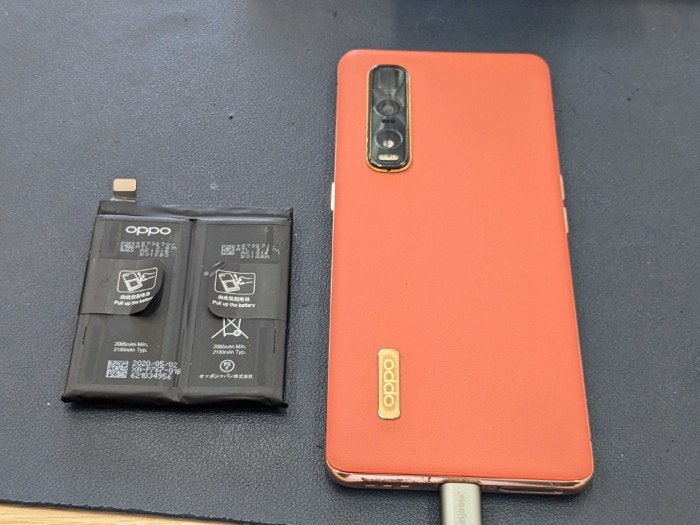 OPPO Find X2 Pro  充電減り早い　発熱　膨張　膨らみ　電源落ちる　ばってりー　バッテリー　交換　修理