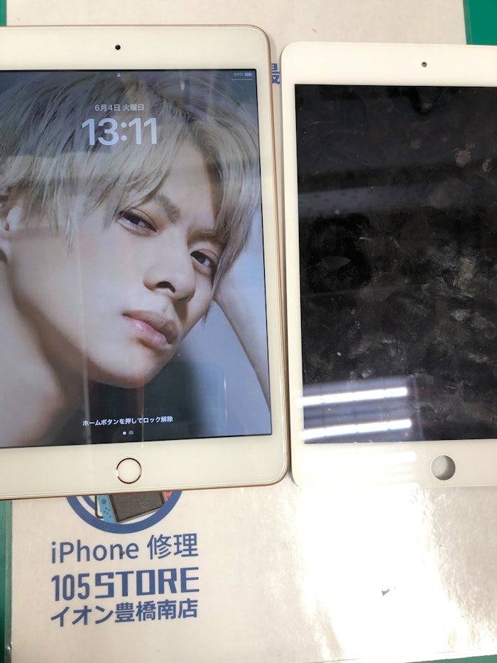 ipadmini5  液晶不良　画面交換　液晶交換