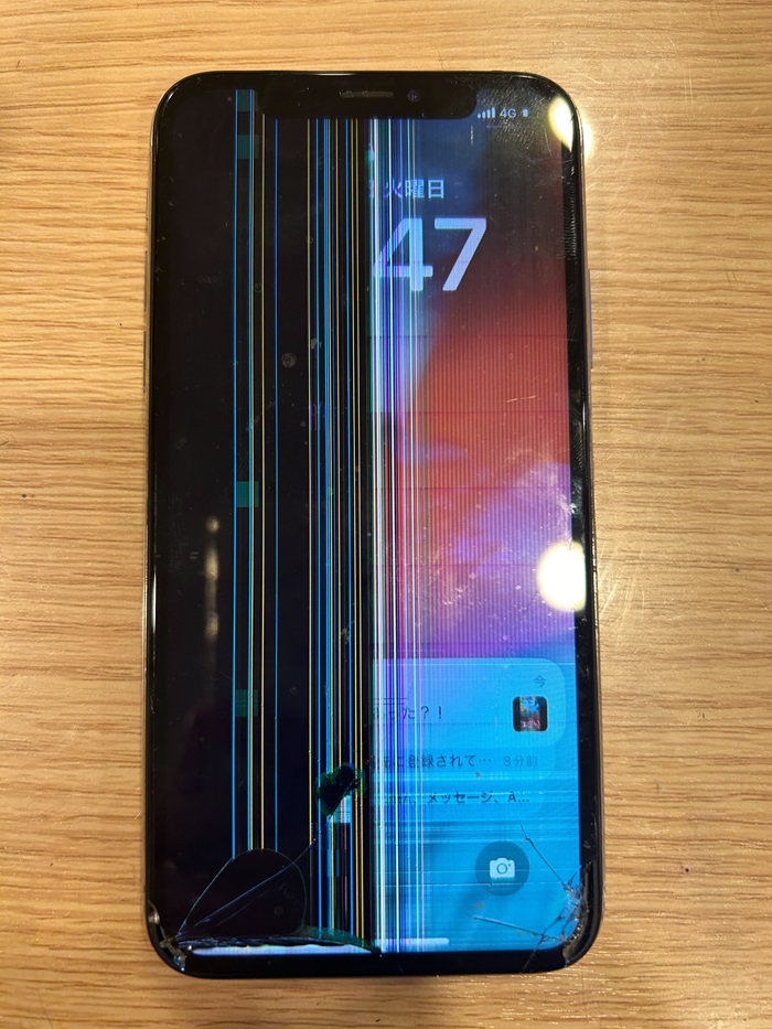 iPhone X 画面の液晶故障修理 一宮市