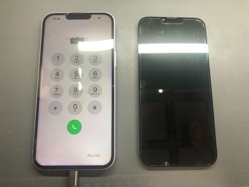 春日井市】iPhone14 Plusの画面が真っ白で映らない！重度液晶故障も40