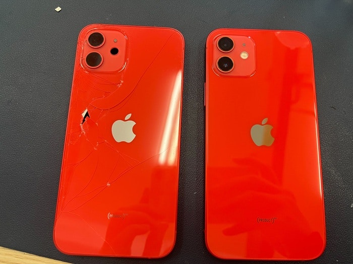 iPhone 12 アイフォン12 背面割れ 背面ガラス割れ バックガラス割れ ヒビ 割れ 裏が割れた 壊れた 故障 修理 直す 治す 方法 交換 Apple 携帯ショップ 保証 保険