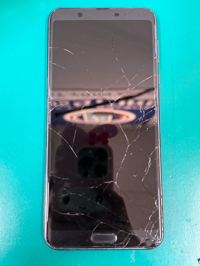 AQUOS - AQUOS sense3 plus 楽天モバイル　画面割れ AQUOS sense3 plus 】画面割れで操作不可でも画面修理で無事に