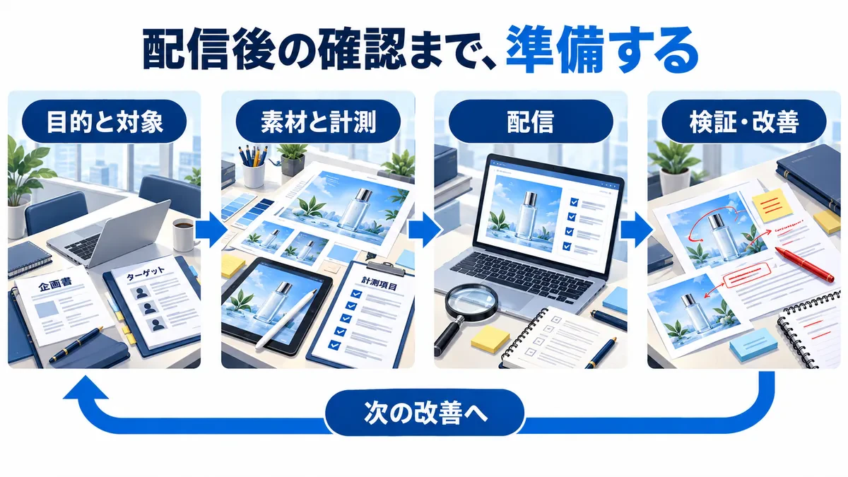 広告は配信後の確認まで含めて準備する