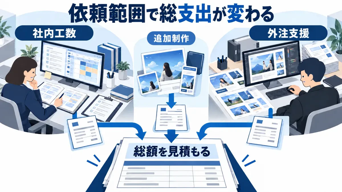 依頼範囲が違えば総支出も変わる