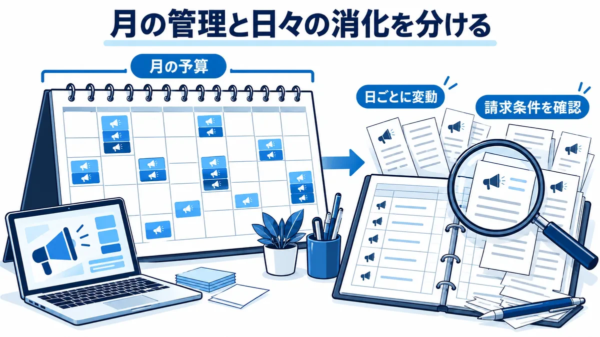 月額の管理と日々の消化は区別する