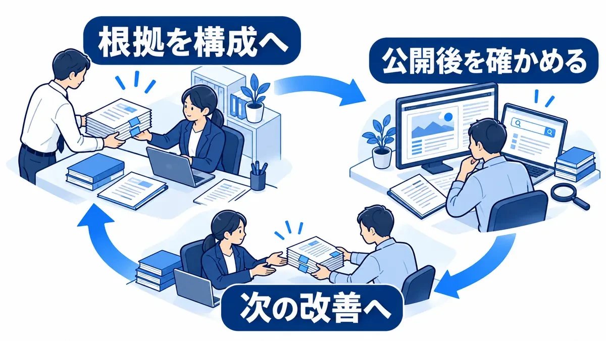 選定根拠を構成へ渡し公開後の結果から見直す
