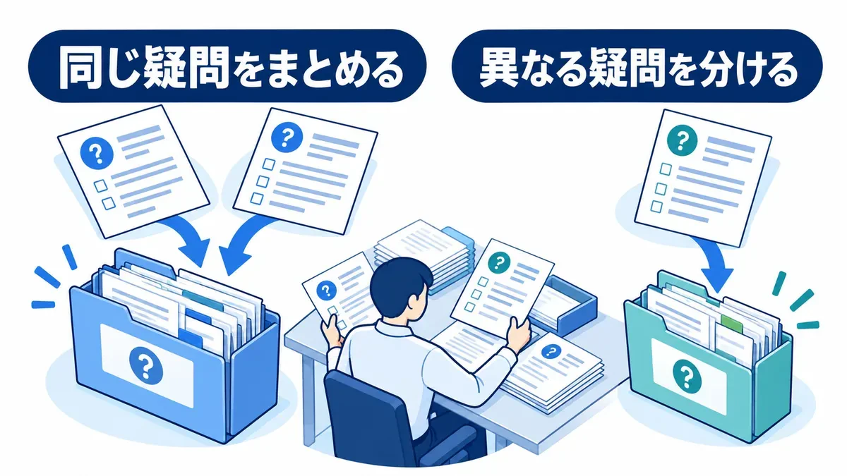 言葉の違いより解決したい疑問でまとめる