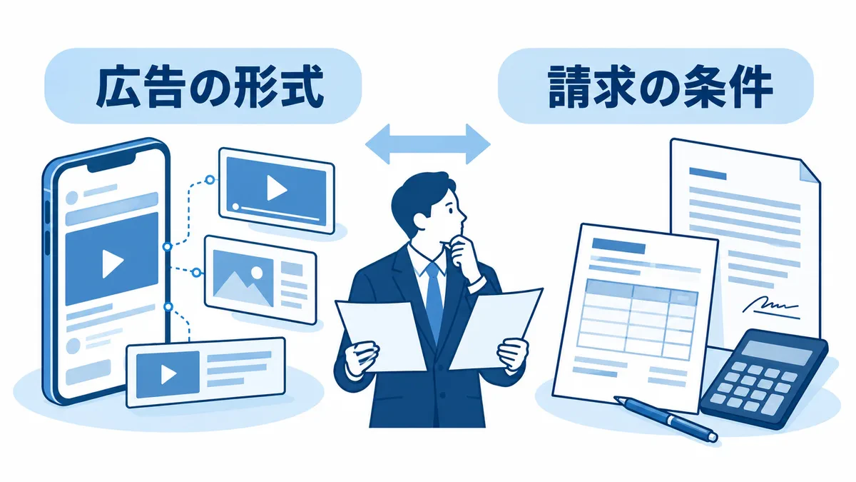 広告の形式と課金単位を別の軸で確認する