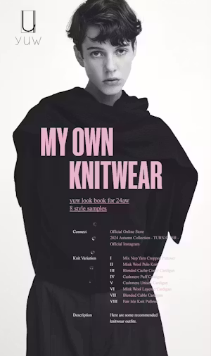 MY OWN KNITWEAR | yuw look book for 24aw 8 style samples