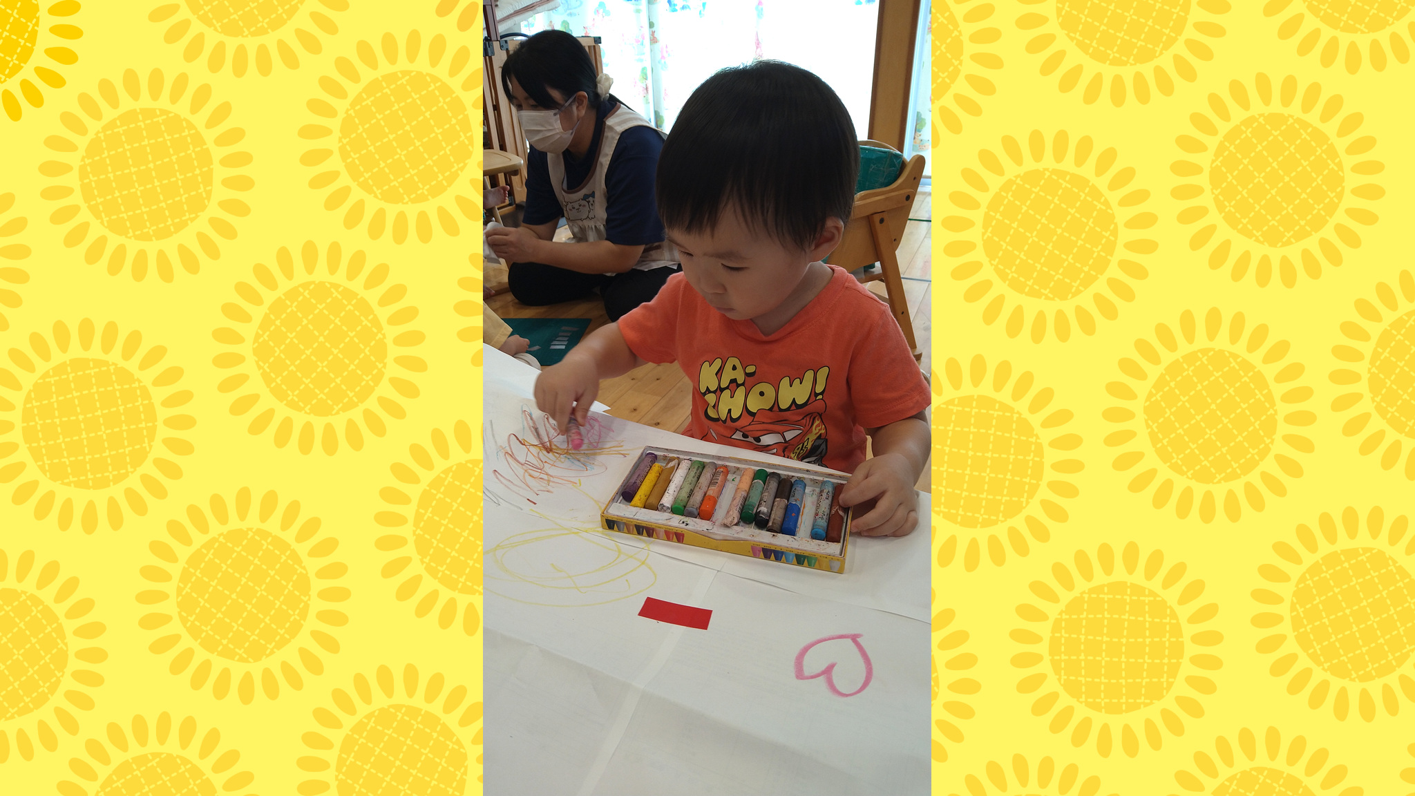 大きな紙のお絵かきで育つ表現する力