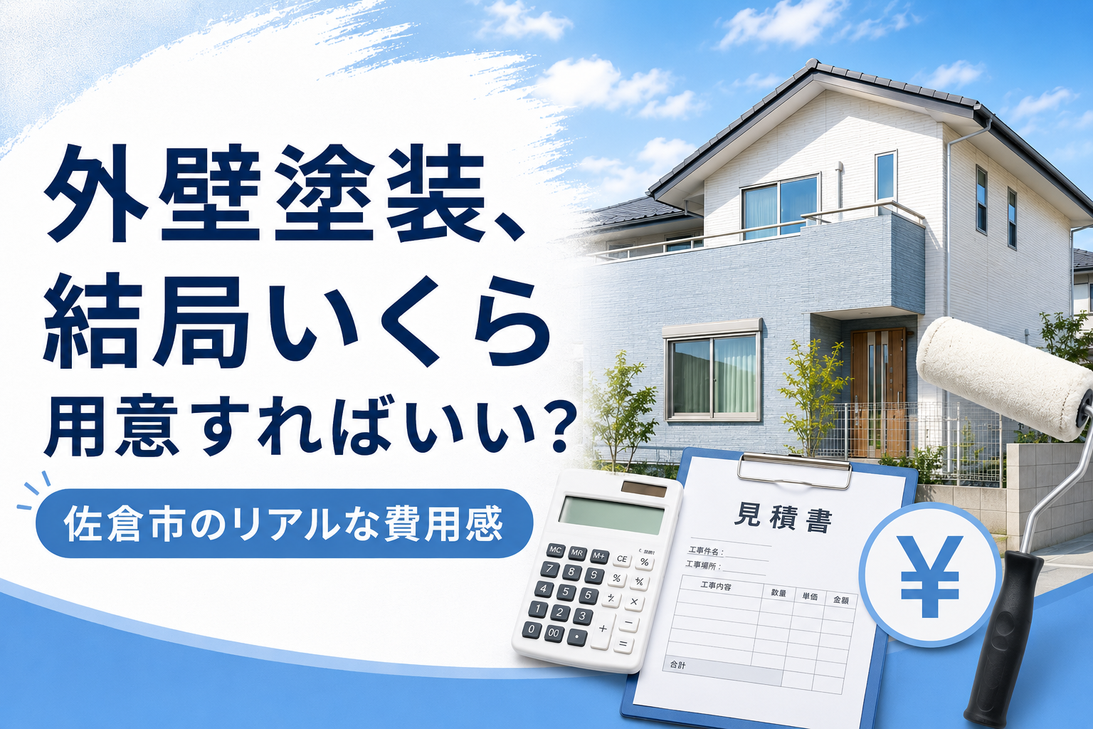 外壁塗装、結局いくら用意すればいい?佐倉市のリアルな費用感