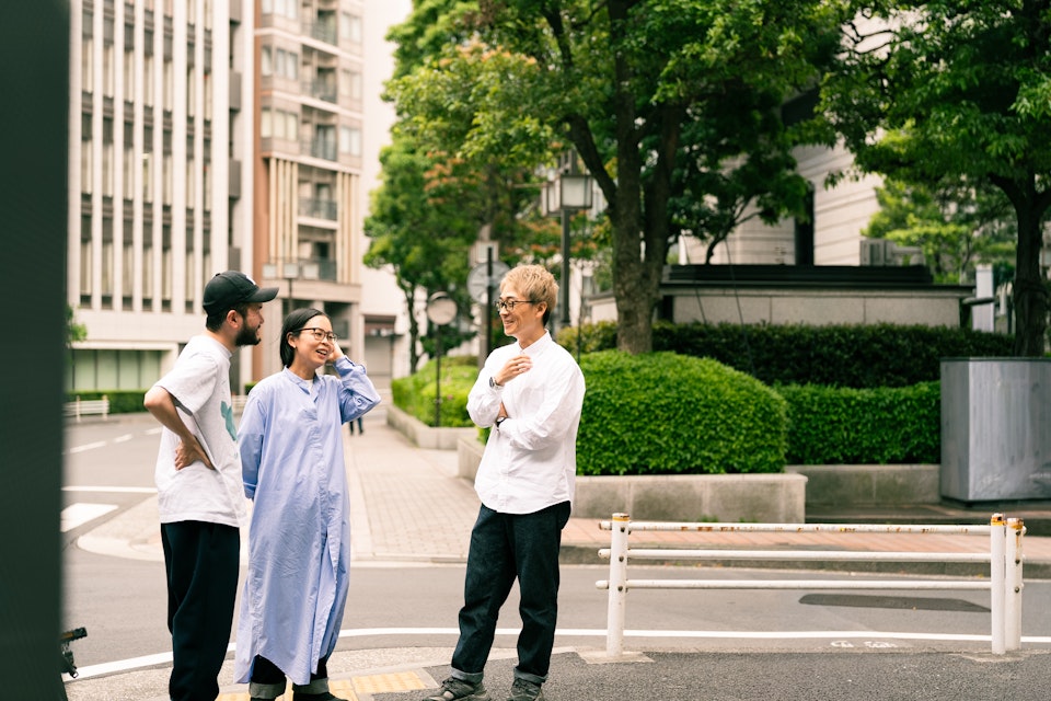兜町で雑談をするRooo, koni, michimani
