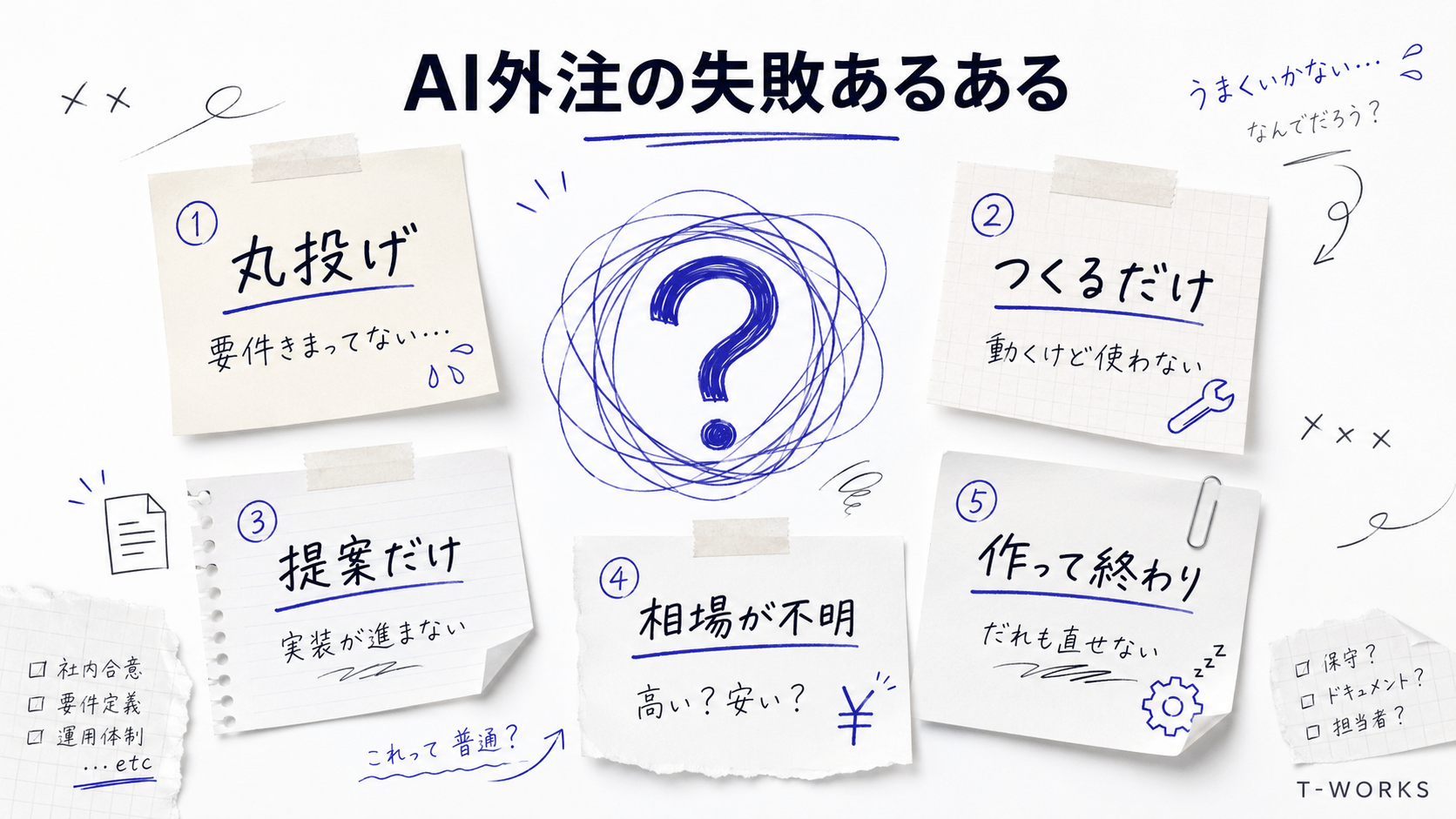 AIの外注でよくある5つの失敗パターン