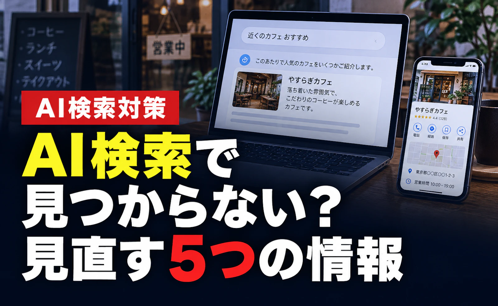 AI検索に会社や店舗を見つけてもらうには？AIOで見直したい5つの情報