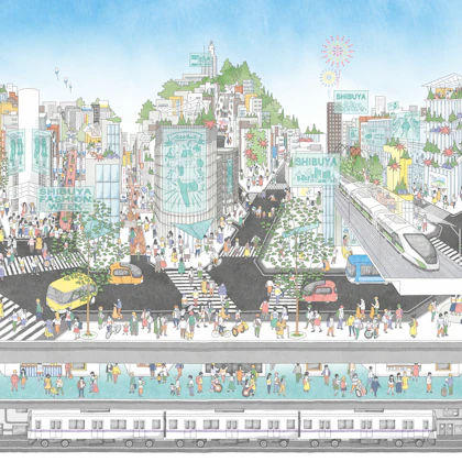 渋谷区 未来イラスト