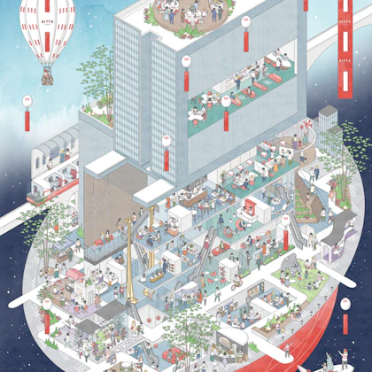 KITTE名古屋 ポスターイラスト