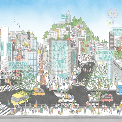渋谷区 未来イラスト