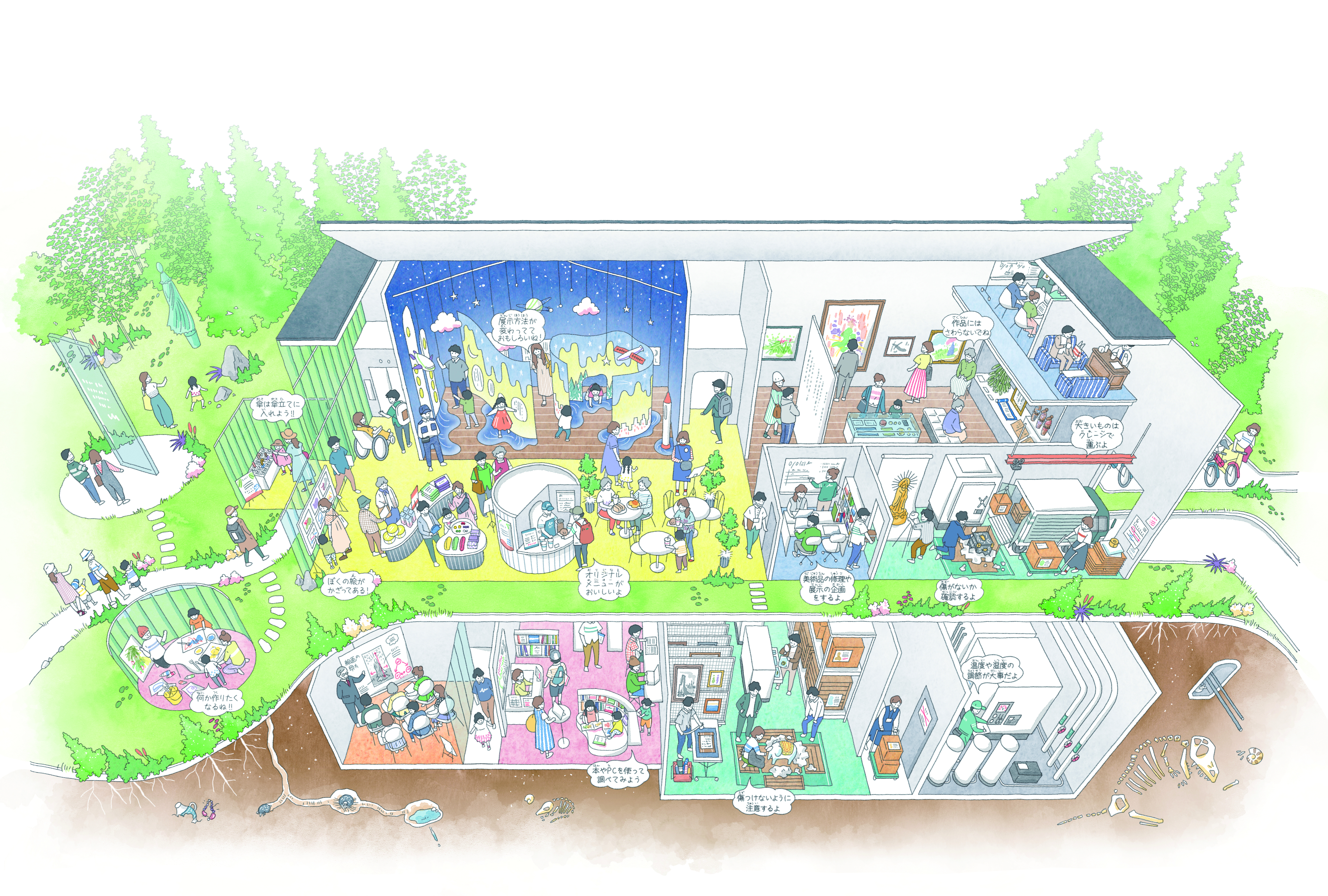 小学館『図鑑NEOアート 図解 はじめての絵画』挿画