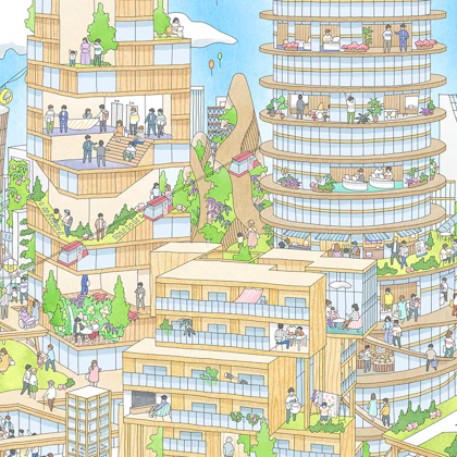 日本経済新聞「都市の木造・木質化」広告