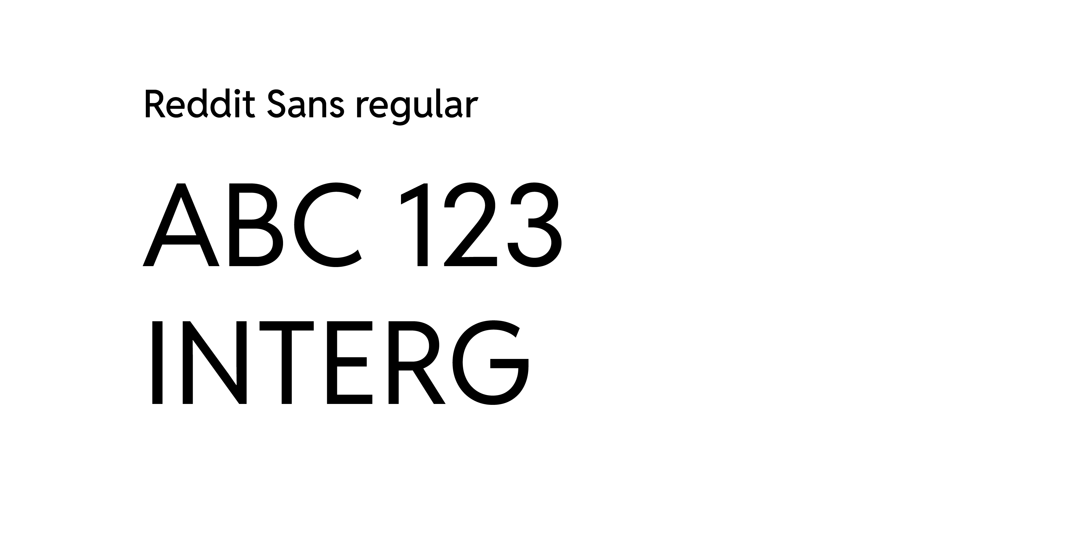 Reddit Sans regularのフォント見本