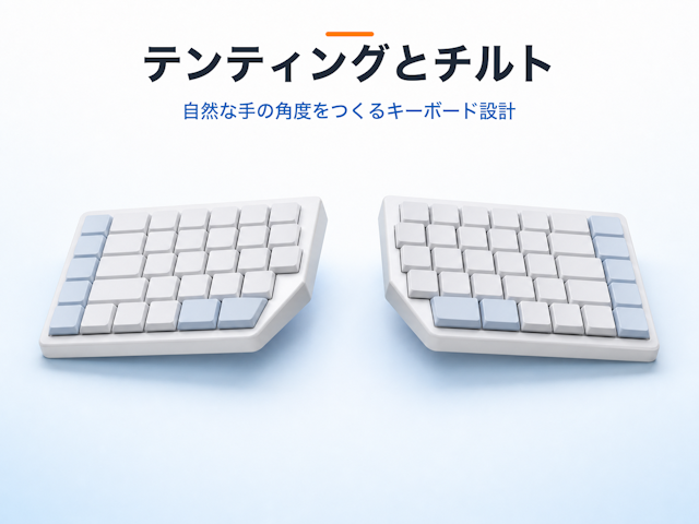 キーボードのテンティング・チルトとは？自然な手の角度をつくる仕組みを解説