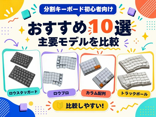 分割キーボードおすすめ10選｜主要モデルの配列・接続方式・価格を比較