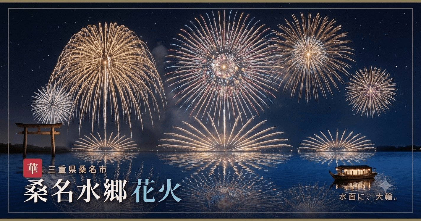 桑名水郷花火大会2026｜三重県初のドローン500機ショー・日程・チケット料金・アクセス