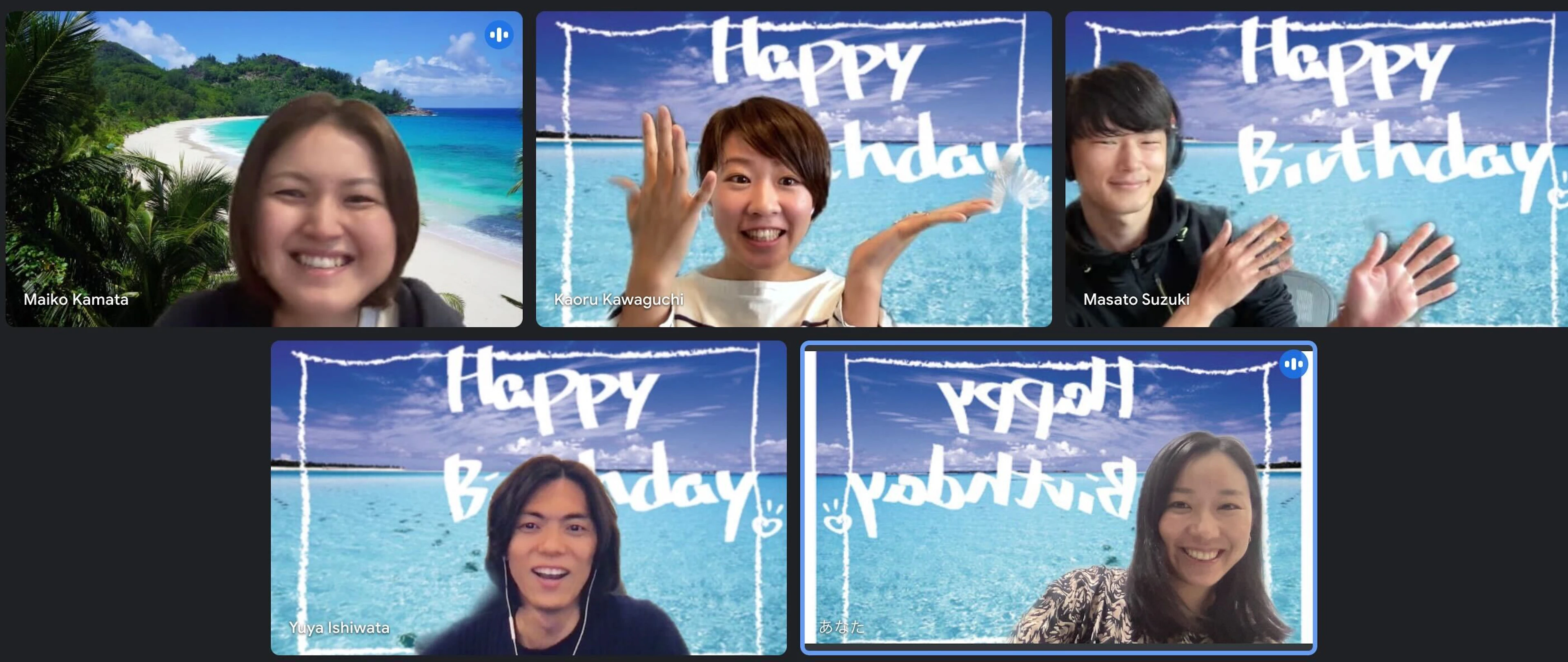 メンバーの誕生日を祝う様子