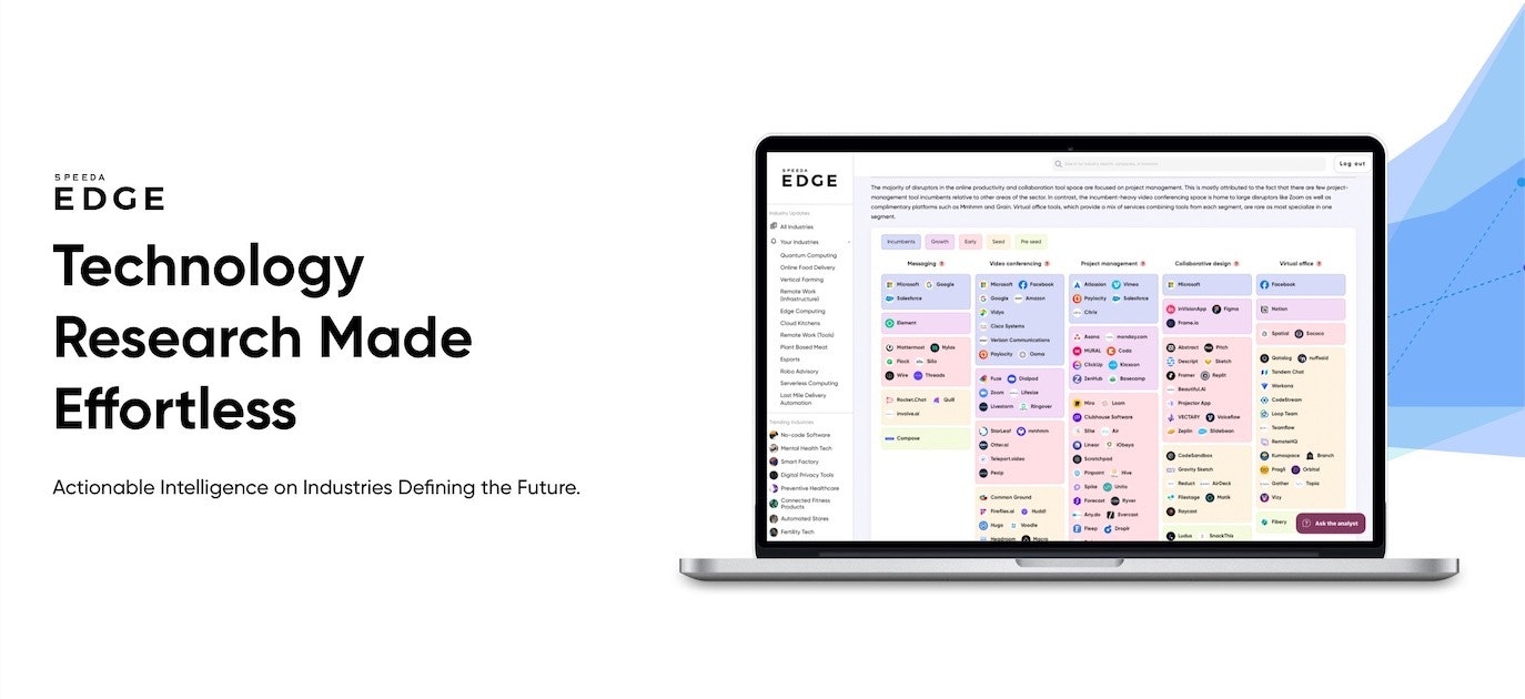 Uzabase Launches SPEEDA Edge, A New Kind of Emerging Technology Research Platform