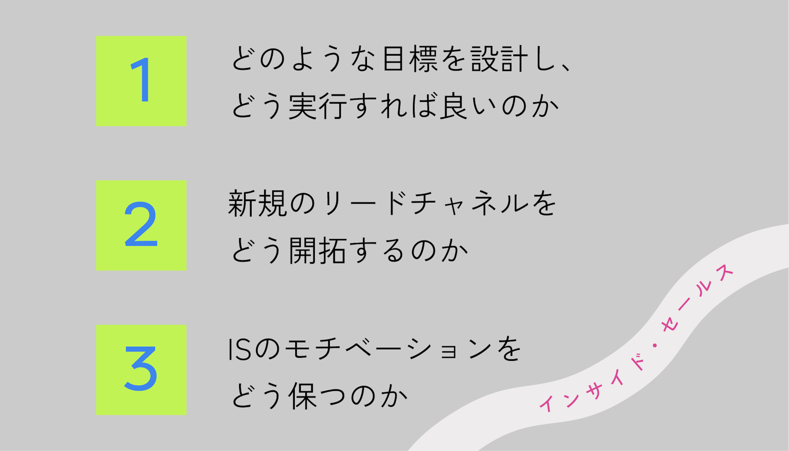 インサイドセールス組織の悩み