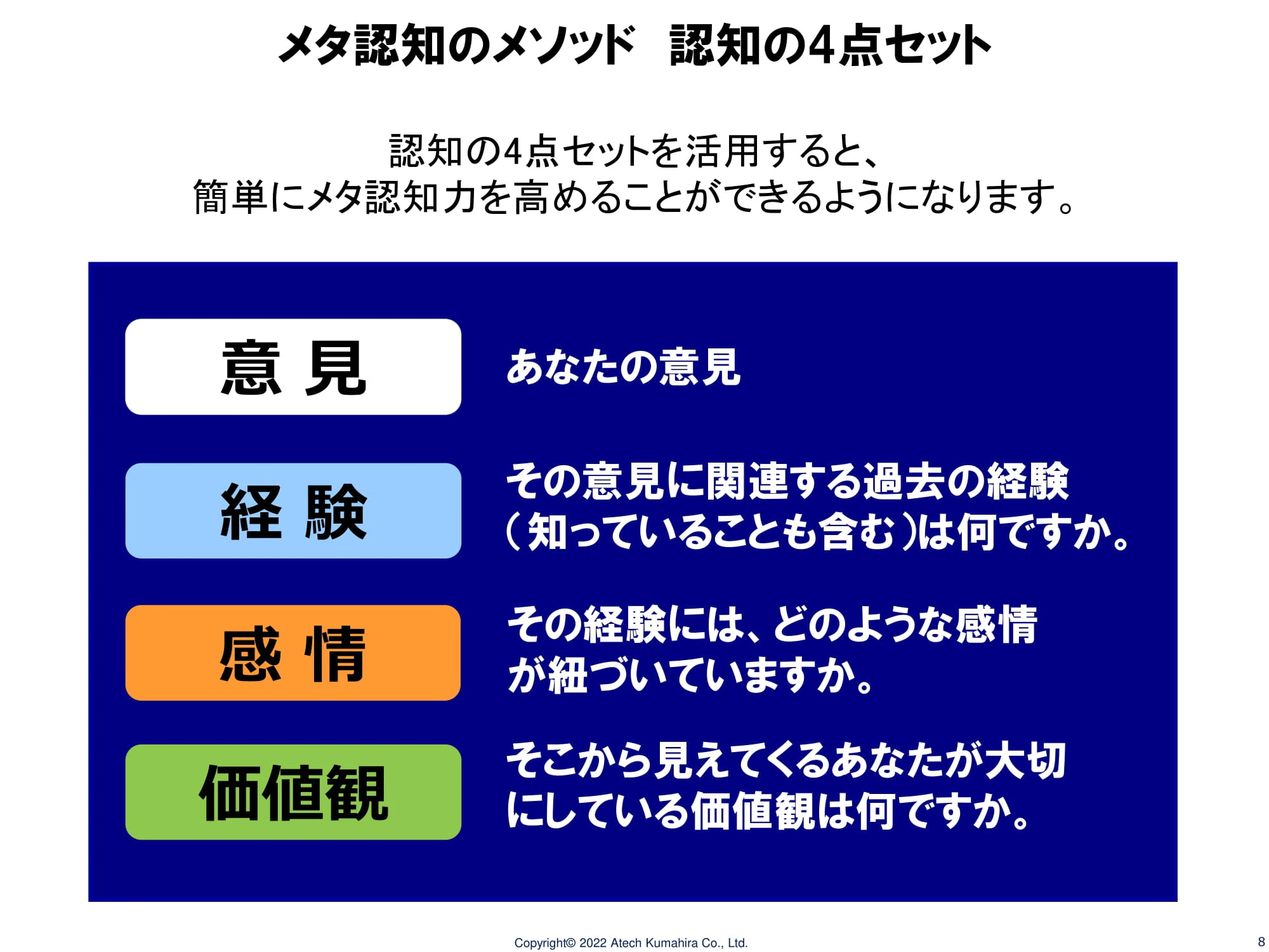 認知の4点セット