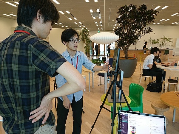 amiのユーザー会でのテスト配信の準備風景