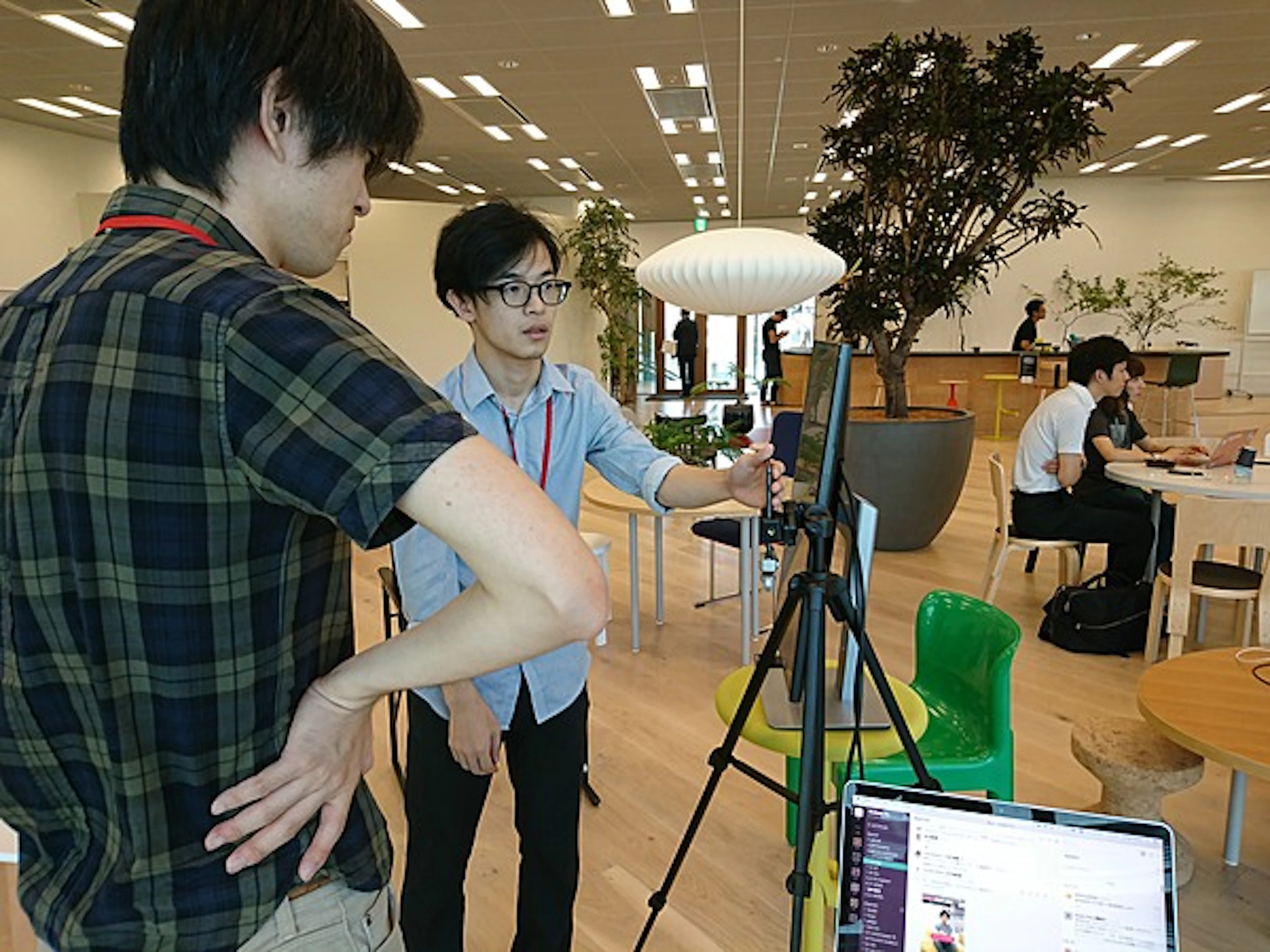 amiのユーザー会でのテスト配信の準備風景