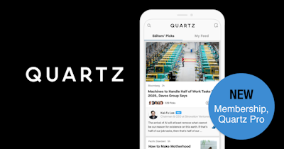 新プラットフォームサービス「Quartz」と有料会員サービス「Quartz Membership」の提供を開始